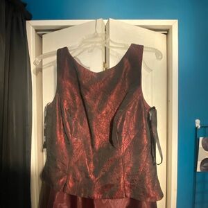 Burgundy cocktail dress